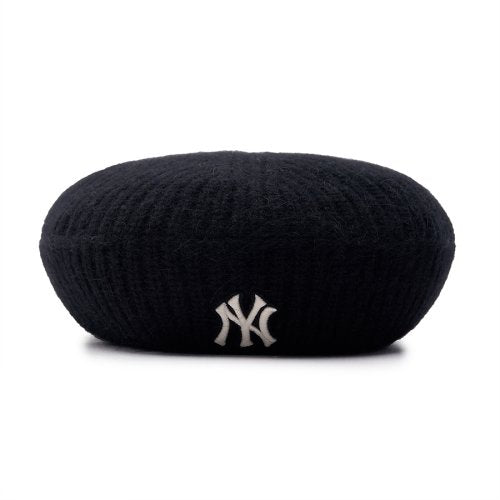 ANGORA KNIT BERET NY (BLACK)