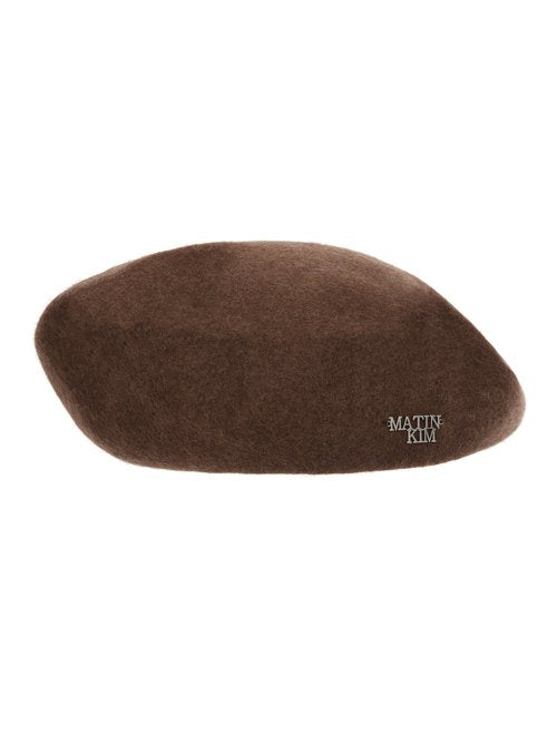 STUD LOGO POINT BERET IN BROWN