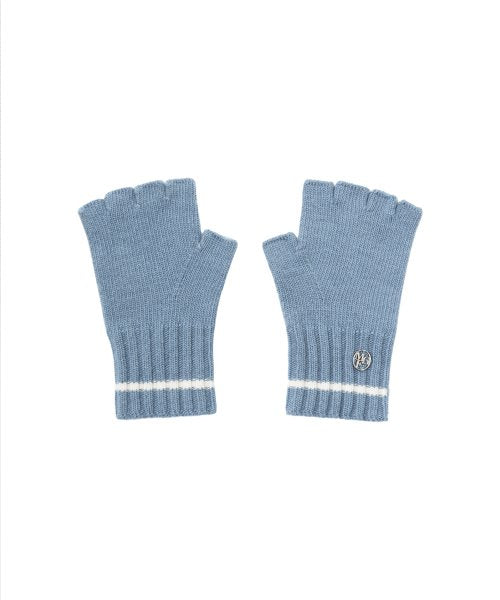 CIRCLE LOGO FINGERLESS GLOVE LIGHT BLUE