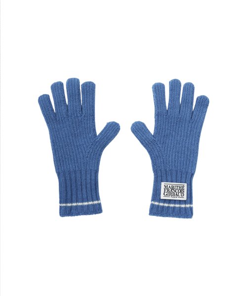 CLASSIC LOGO LABEL LINE POINT GLOVE BLUE