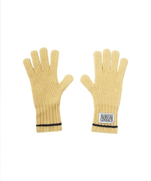 CLASSIC LOGO LABEL LINE POINT GLOVE LIGHT YELLOW