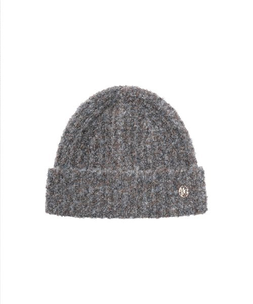 CIRCLE LOGO BOUCLE BEANIE BROWN