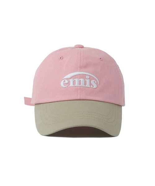 NEW LOGO MIX BALL CAP-BEIGE/PINK